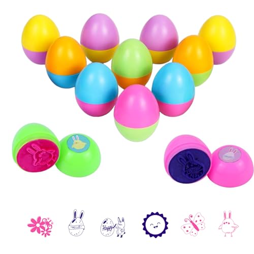 Bipl 12 Stück Osterstempel, Osterei Kinderstempel, Osterei Assorted Self-ink Stempel, für Ostern Geschenk auf Kindergeburtstag Zubehör Bipl 12 Stück Osterstempel, Osterei Kinderstempel, Osterei Assorted Self-ink Stempel, für Ostern Geschenk auf Kindergeburtstag Zubehör von Bipl