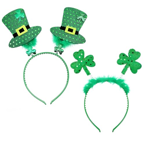 Bipl 2 Stück St. Patrick's Day Stirnband, Irische Kleeblatt-Stirnband, Grünes Lucky Irish Glitzer Haarband, Cosplay Dekoration Requisiten Hut Toppers Accessories, für Irische Party Karneval Deko Bipl 2 Stück St. Patrick's Day Stirnband, Irische Kleeblatt-Stirnband, Grünes Lucky Irish Glitzer Haarband, Cosplay Dekoration Requisiten Hut Toppers Accessories, für Irische Party Karneval Deko von Bipl