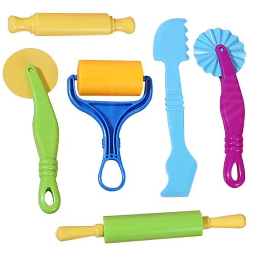 Bipl 6 teilig Knetwerkzeug, Knete Plastilin Werkzeuge, Knete Ausstechformen, Handmade DIY Lernspielzeug, Knete Zubehör, für Kinderknete, Magic Sand, Küchenspielzeug von Bipl
