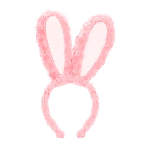 Bipl Hasenohren Haarreif, Plüsch Hase Ohren Haarbänder, Niedliche Hasenohren Party Stirnband, Ostern ﻿Thema Party Kostüm Zubehör, für Ostern Party Hochzeit Geburtstag Cosplay Kopfbedeckung (Rosa) von Bipl
