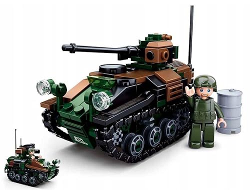 BirnePower Klemmbausteine Spielbausteine Spielset Militär Army Soldaten Bausatz Spielfigur 245 Teile Panzer militärisches Kettenfahrzeug Wiesel 2in1 Bausteine Spielzeug G135376 von BirnePower