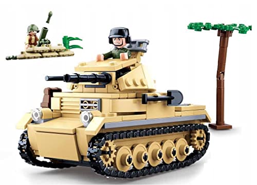 BirnePower Klemmbausteine Spielbausteine Spielset Militär Army Soldaten Bausatz Spielfigur 356 Teile Panzer Tank PzKpfw II Bausteine Spielzeug G119870 von BirnePower