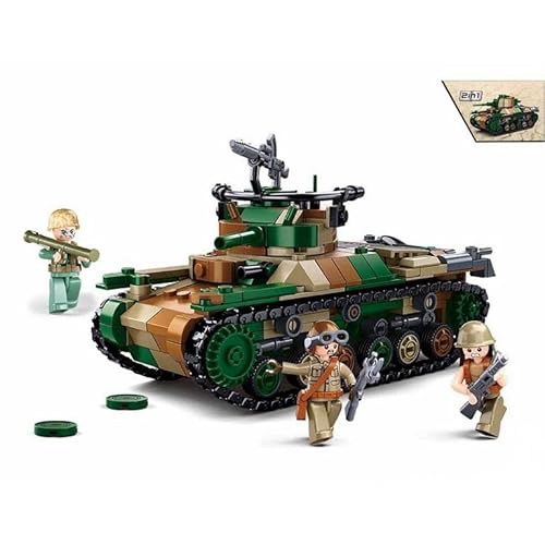 BirnePower Klemmbausteine Spielbausteine Spielset Militär Army Soldaten Bausatz Spielfigur 563 Teile Tank Mittelschwerer Panzer T97 Bausteine Spielzeug G192943 von BirnePower