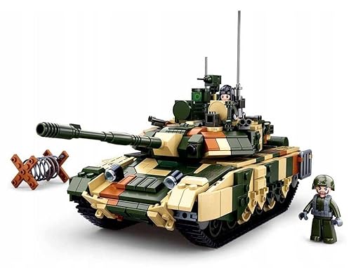 BirnePower Klemmbausteine Spielbausteine Spielset Militär Army Soldaten Bausatz Spielfigur 758 Teile Tank russischer Panzer T-90 MS Bausteine Spielzeug G135381 von BirnePower