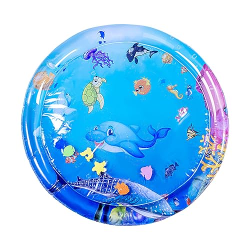 Birtern 100cm Wassersensor Spielmatte Katze Wasser Spielmatten Katze Playpad mit Fisch PVC Cool Comfort Aufblasbares Pad Interaktives Spielzeug Für Indoor Hund Kätzchen Kinder von Birtern