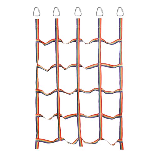 Birtern 145 x 185 cm Regenbogen-Kletternetz, Cargo-Kletternetz, Kinderspielplatz, Kletternetze im Nylon- , Hinderniskurs, Training, Freizeit, Fitness, Spielplatz, -Zubehör für Kinder Birtern 145 x 185 cm Regenbogen-Kletternetz, Cargo-Kletternetz, Kinderspielplatz, Kletternetze im Nylon- , Hinderniskurs, Training, Freizeit, Fitness, Spielplatz, -Zubehör für Kinder von Birtern