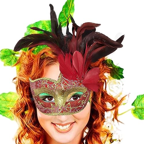 Birtern Karneval Gesichtsbedeckung - Halbe Gesichtsbedeckung,Karneval Halloween Gesichtsbedeckung für Maskerade, Gesichtsbedeckung für Cosplay von Birtern