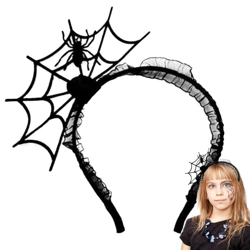 Birtern Spinne Stirnband für Damen | Halloween Kostüm für Mädchen Damen | Halloween Stirnbänder Spinne, Geist Kostüm Mädchen, Großes Elastisches Zubehör für Mottopartys von Birtern