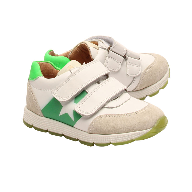 Klettschuhe LIAM V in white/green von Bisgaard