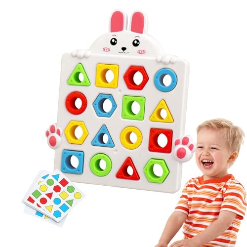 Geometrisches Form-Matching-Spiel, Lernspielzeug für Kleinkinderformen - Farbsensorisches Lernspielzeug - Montessori-Puzzles, farbsensorisches Lernspielzeug, Vorschul-Lernspielzeug für Kinder von Bitong