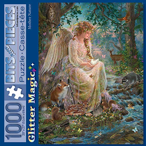 Bits and Pieces - 1000 Piece Glitter Jigsaw Puzzle for Adults - Mother Nature - 1000 pc Forest Fantasy Jigsaw by Artist Liz Goodrick-Dillon von Bits and Pieces