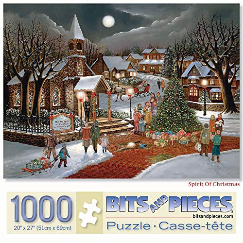 Bits and Pieces Puzzle mit 1000 Teilen für Erwachsene, 50,8 x 68,6 cm, Geist der Weihnachten, 1000-teiliges Puzzle von Artist MHS Licensing von Bits and Pieces