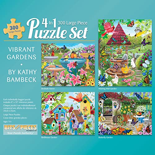Bits and Pieces 4-in-1 Multipack – 300 Teile Puzzle für Erwachsene – 300 Teile Puzzle Set Bundle von Künstler Kathy Bambeck – 41 cm x 51 cm von Bits and Pieces