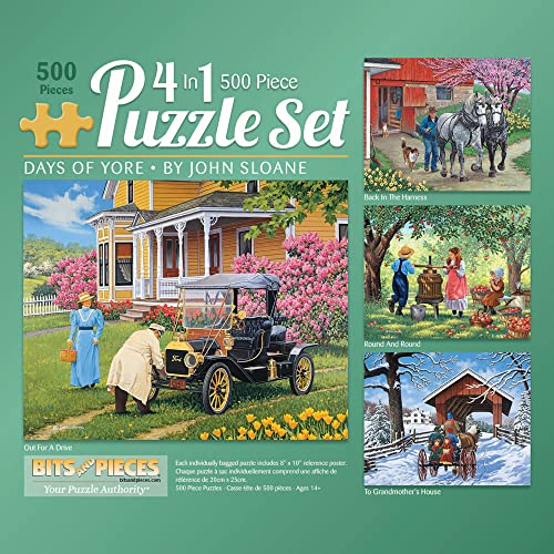 Bits and Pieces - 500 Teile Puzzle für Erwachsene 40,6 x 50,8 cm (4-in-1-Multi-Pack John Sloane Collection One) von Bits and Pieces