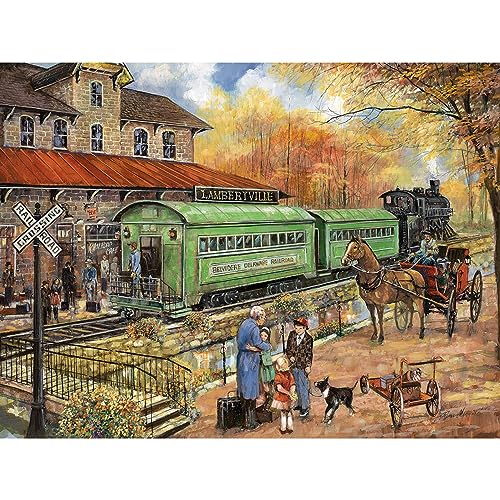Bits and Pieces - 500 Teile Puzzle für Erwachsene 46 cm x 61 cm – Welcome Home To Lambertville – 500 Teile Welcome Home To Lambertville Puzzle von Künstler Ruane Manning von Bits and Pieces