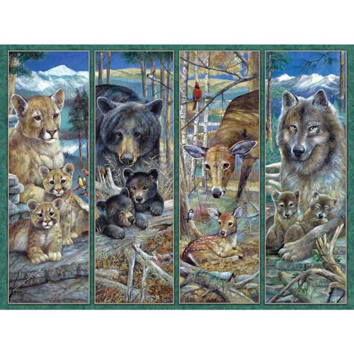 Bits and Pieces Puzzle mit 500 Teilen für Erwachsene, 46 cm x 61 cm, Stolz des Waldes, Löwenbär, Reh, Wolf, Natur-Puzzle von Künstler Ruane Manning Bits and Pieces Puzzle mit 500 Teilen für Erwachsene, 46 cm x 61 cm, Stolz des Waldes, Löwenbär, Reh, Wolf, Natur-Puzzle von Künstler Ruane Manning von Bits and Pieces
