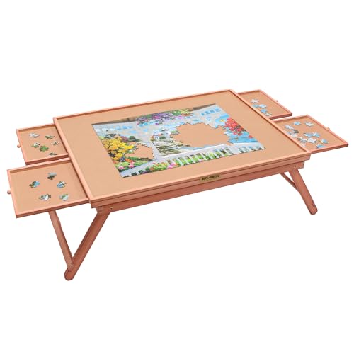 Bits and Pieces Standard Puzzle aus Holz Plateau Lounger mit Abdeckung Glatte Faserplatten Arbeitsfläche Puzzle-Speichersystem von Bits and Pieces