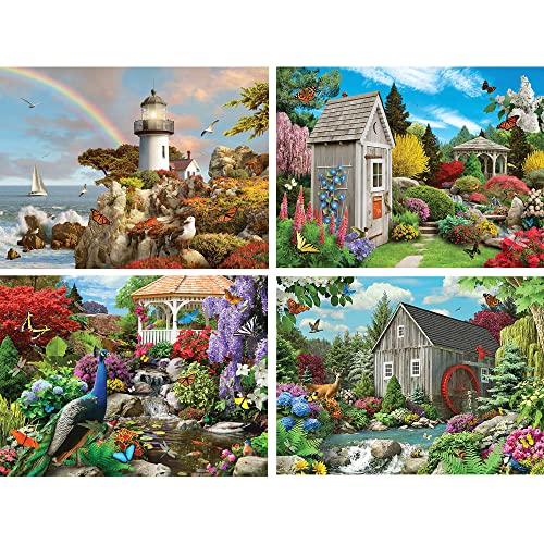 Bits and Pieces 4-in-1 Multipack - 1000 Teile Puzzle für Erwachsene - 1000 Teile Puzzle Set Bundle von Künstler Alan Giana - 50,8 x 68,6 cm von Bits and Pieces