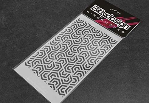 Bittydesign RC Vinyl Stencil - Ipnotic V4 small Karosserie Design Abklebebogen Airbrush Schablone von Bitty Design