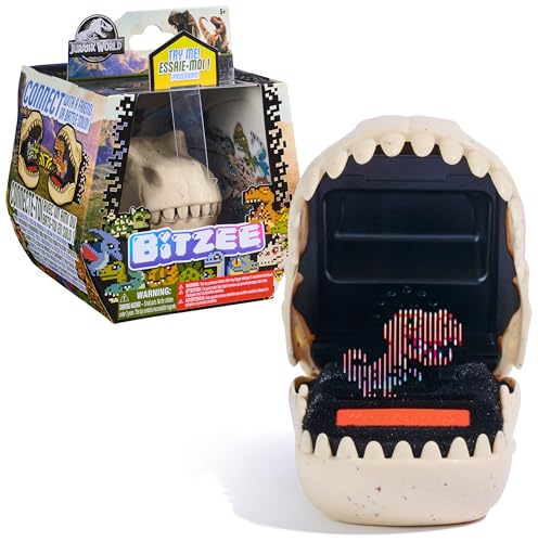 Bitzee Jurassic World - interaktives Spielzeug im Design eines T-Rex Schädels, mit 25 virtuellen Dinosauriern, die auf Bewegung reagieren und Battle Modus, Sammlerstück, für Kinder ab 5 Jahren Bitzee Jurassic World - interaktives Spielzeug im Design eines T-Rex Schädels, mit 25 virtuellen Dinosauriern, die auf Bewegung reagieren und Battle Modus, Sammlerstück, für Kinder ab 5 Jahren von Bitzee