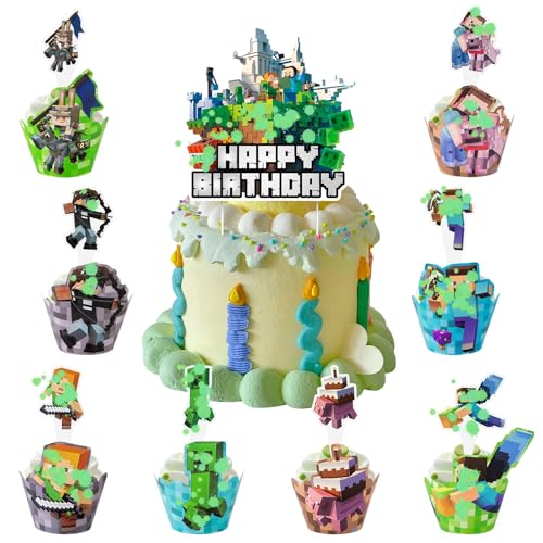 49 Stück Tortendekoration Set, Kuchen Deko Cupcake Wrapper Cartoon Cupcake Deko Muffin Deko Kindergeburtstag Party Geburtstag Supplies Tortenaufleger 49 Stück Tortendekoration Set, Kuchen Deko Cupcake Wrapper Cartoon Cupcake Deko Muffin Deko Kindergeburtstag Party Geburtstag Supplies Tortenaufleger von Biuebinc