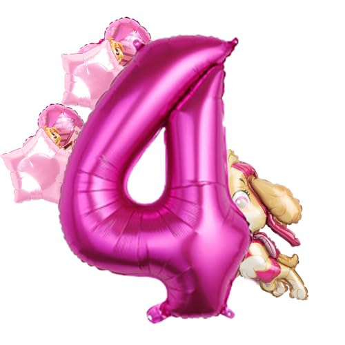 Biuebinc Paw Dog Geburtstag Deko, 6 Stück Rosa Luftballons für Mädchen, Wiederverwendbar, Hochwertige Aluminiumfolie, Ideal für Kindergeburtstage & Partys Biuebinc Paw Dog Geburtstag Deko, 6 Stück Rosa Luftballons für Mädchen, Wiederverwendbar, Hochwertige Aluminiumfolie, Ideal für Kindergeburtstage & Partys von Biuebinc