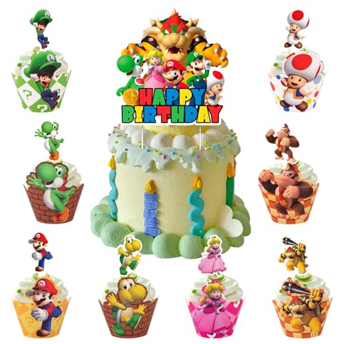 Tortendekoration Set, Kuchen Deko Cupcake Wrapper Cartoon Cupcake Deko Muffin Deko Kindergeburtstag Party Geburtstag Supplies Tortenaufleger Tortendekoration Set, Kuchen Deko Cupcake Wrapper Cartoon Cupcake Deko Muffin Deko Kindergeburtstag Party Geburtstag Supplies Tortenaufleger von Biuebinc