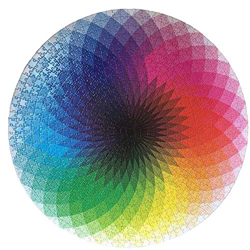 Biwwubik Puzzle 1000 Teilige Puzzles Farbverlauf Regenbogen Runde Schwierig und Herausforderung für Erwachsene Dekompressions Puzzles von Biwwubik