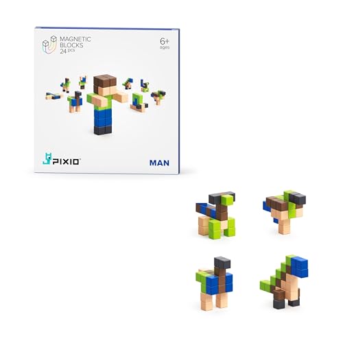 Bizak, Pixio 24 Stück, Machen Sie so viele Kombinationen wie Fantasie, CREA Neue und lustige Charaktere mit diesem Set mit endlosen Möglichkeiten, alle kombinierbar. Herren (64245010) von Bizak