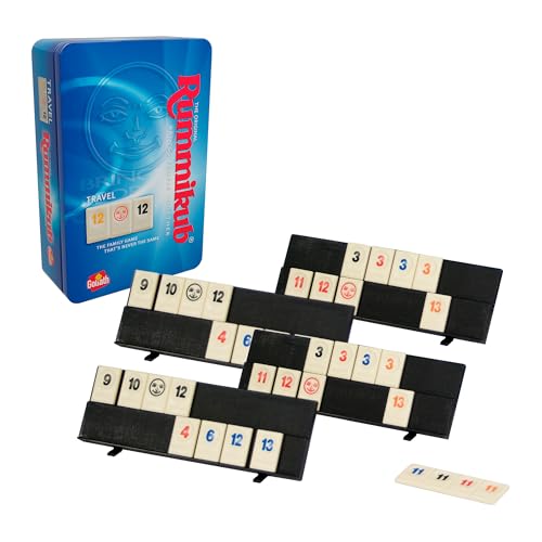 Bizak, Rummikub Metallbox, Reise-Edition, Brettspiel für Kinder ab 6 Jahren, strategisches Spiel für die ganze Familie, Brettspiele für 4 Spieler (64550105) von Bizak