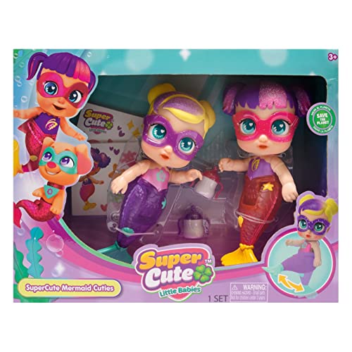 Bizak Super Cute Mini-Meerjungfrauen, Sofi & Sisi, 12 cm hoch, mit beweglichen Schwänzen, können drinnen und außerhalb des Wassers Spielen (64320046) von Bizak