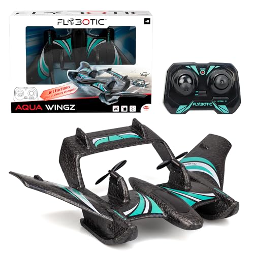 Bizak Aqua Wingz 62004498 RC Flugzeug mit LED-Leuchten, Starthilfe auf Wasser oder Erde, robuster EPP-Schaumstoff, ab 10 Jahren von Bizak