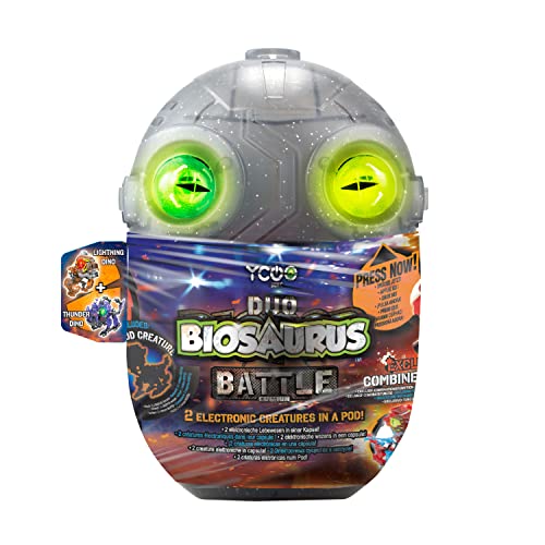 Bizak Biosaurus Battle Doppelpack, entdecken und Bauen Sie die elektronischen Kreaturen im Inneren, 20-24 Stück im Lieferumfang enthalten, 4 Modelle zum Sammeln (62008129) von Bizak
