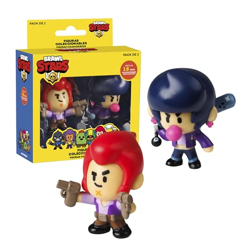 Bizak Brawl Stars Pack 2 Figuren, 6 cm, in Box, Colt und Bibi Figuren (64112015-3) von Bizak