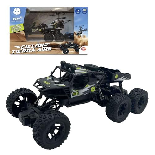 Bizak Cyclon 65430052 Luftfahrzeug, 2-in-1, automatisches Starten und Manövrieren, LED-Lichter, wiederaufladbar, ab 5 Jahren von Bizak