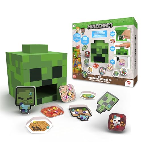 Bizak Erstellen Sie Ihre 3D-Minecraft-Aufkleber, lustige Maschine zum Erstellen von Aufklebern des Videospiels, Charaktere Edelsteine, Geschenk für Mädchen und Jungen ab 6 Jahren (63334320) von Bizak