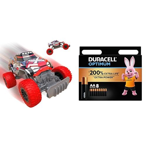 Bizak - Exost Spielzeug, Mehrfarbig (62000646) + Duracell Optimum Batterien AA, 8 Stück, bis zu 200% zusätzliche Lebensdauer oder extra Power von Exost