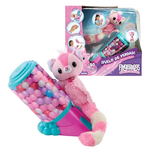 Bizak Fingerling Fliegendes Eichhörnchen, +75 Geräusche und Reaktionen, interagiert und fliegt zu Ihnen, + 1 Meter Entfernung, Launcher mit Geräuschen und Musik, ab 5 Jahren (61853147) von Bizak