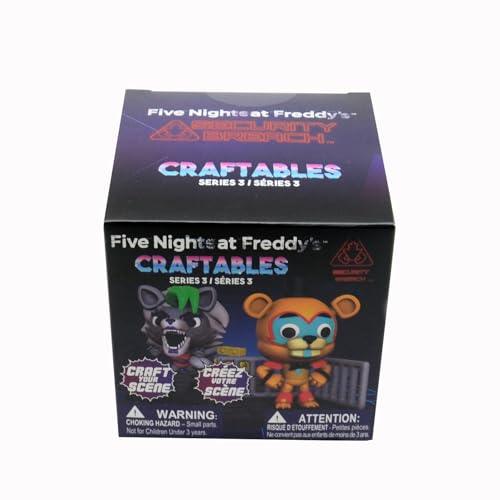 Bizak Five Night at Freddys Diorama in Überraschungsbox, entdecken Sie die 5 Sammelfiguren der Protagonisten von FNAF, Jede Box enthält 1 Figur und eine Diorama-Basis zum Montieren (64333299) von Bizak