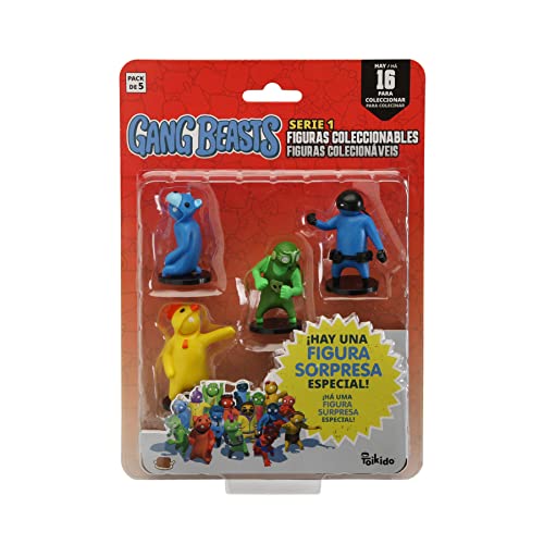 Bizak Gang Beasts, 5er-Pack Figuren in Blisterverpackung, gelbes Huhn, Sammelfiguren des Kampfspielers (64114020), 64114020-2 von Bizak