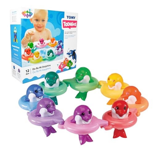 Bizak Los Delfine Do-Re-Mi, Toomies, Musikalisches Badespielzeug für Babys, ab 12 Monaten, Klang-Delfine mit Zahlen und Farben (30696528) von Bizak