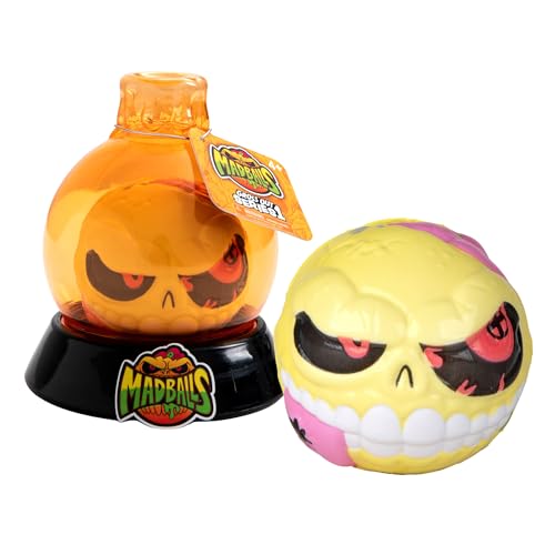 Bizak Madballs Zaubertrank, Monsterbälle mit gruseligem Design, springen bis zu 3 m, orangefarbener Gelber Ball, 6 Kreaturen zum Sammeln, ab 4 Jahren (64433056-4) von Bizak