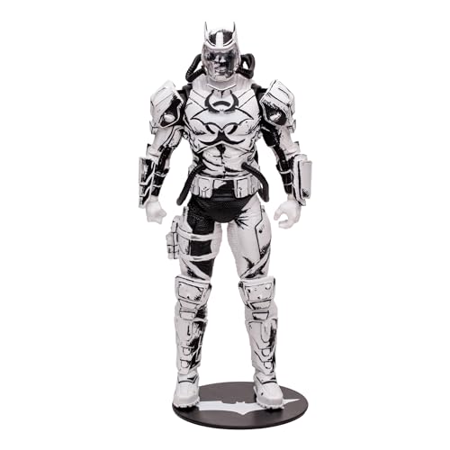 Bizak McFarlane DC Multiverse Batman mit Hazmat Suit, bewegliche Figur mit Kostüm, 17 cm, in exklusiver Box, Basis und Sammelkarte, 12 Jahre, (64387047) von Bizak