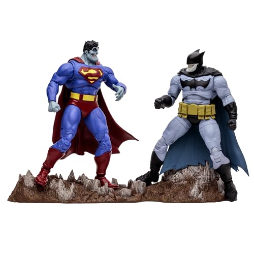 Bizak McFarlane DC Multiverse Sammler-Set, Bizarro & Batza, 18 cm große bewegliche Figur, Bühnenbasis, Zubehör und Sammelkarten, 12 Jahre, (64385693) von Bizak