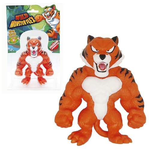 Bizak Monsterflex 64390011-9 Wild Monster Tigerex, super ausziehbar und elastisch, 25 cm, 14 cm zum Sammeln, für Fans und Kinder ab 4 Jahren von Bizak