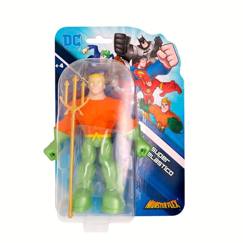 Bizak Monsterflex DC Aquaman Figur, Super Dehnbar und elastisch, 25 cm, 8 zum Sammeln, für Erwachsene Fan-Sammler und Kinder ab 4 Jahren, (64392023) von Bizak