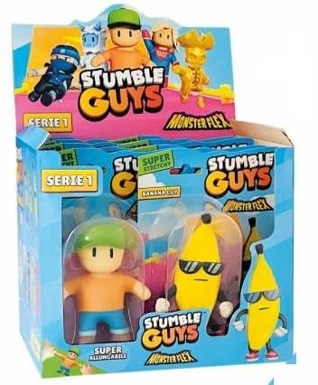Bizak Monsterflex Stumple Guys, Videospielpuppe, sehr dehnbar, elastisch, 25 cm, Verschiedene Modelle zum Sammeln, für Erwachsene Fan-Sammler und Kinder ab 4 Jahren, zufällig (64390006), Mehrfarbig von Bizak