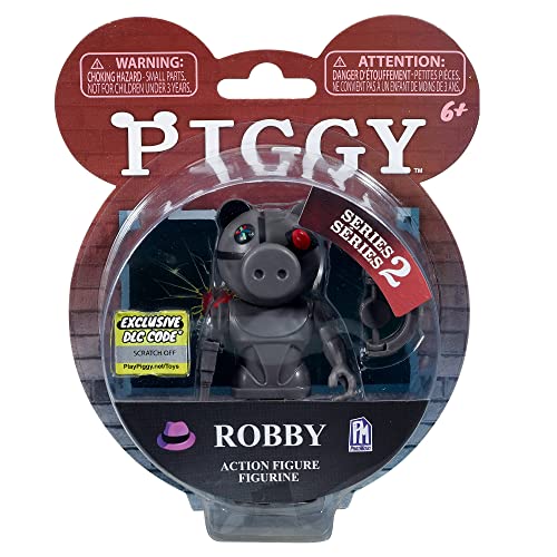 Bizak Piggy Figur, 10 cm, Robby, jetzt können Sie das Spiel zu Hause mit Ihren Lieblingsfiguren nachbilden, kommt mit Zubehör und einem Code, der im Videospiel eingelöst Werden kann. Es gibt von Bizak