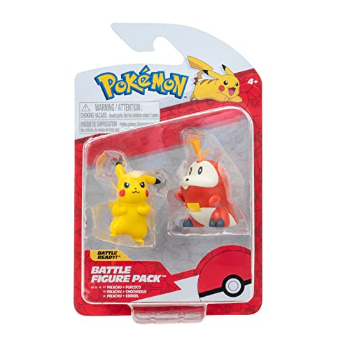 Bizak Pokemon 63223355 Doppelpack IX, inkl. 2 Figuren mit großem Detaille, Flausch und Pikachu von Bizak