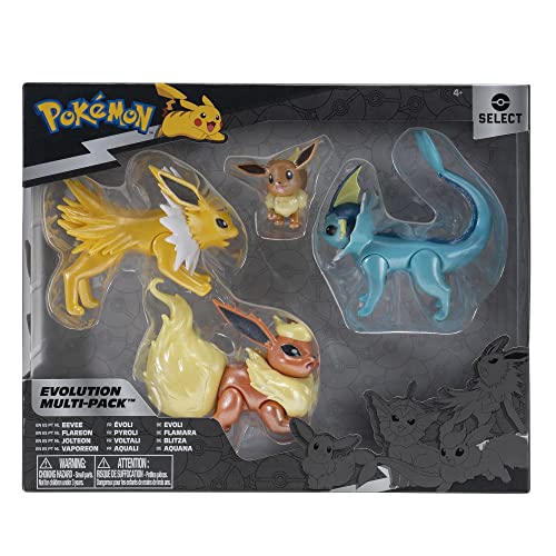 Bizak Pokemon Multievolution Eevee 4 Figuren, Geschenkset mit großen Details, beweglich und weiterentwickelt (63222837) von Bizak